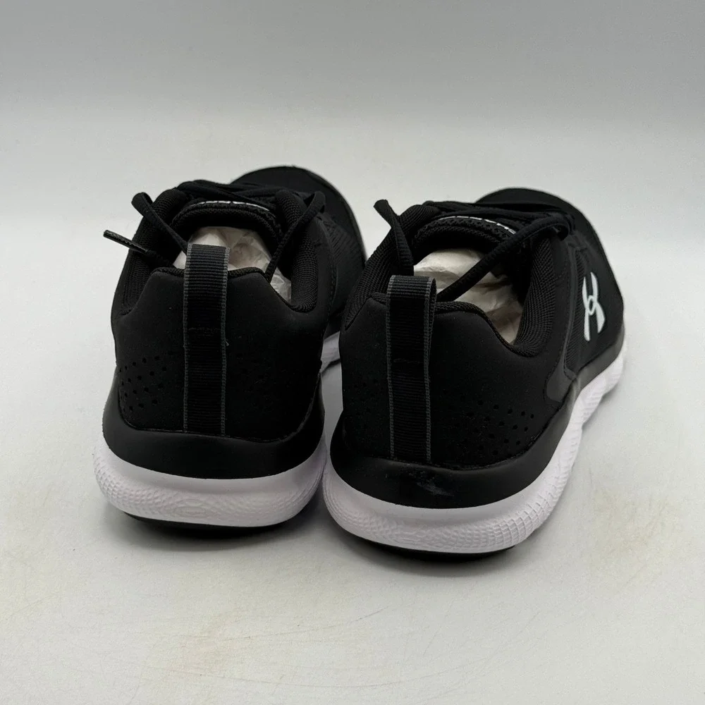 Under Armour Charged Assert 9 Shoes Mens 10.5 Black White Running 3024590-001